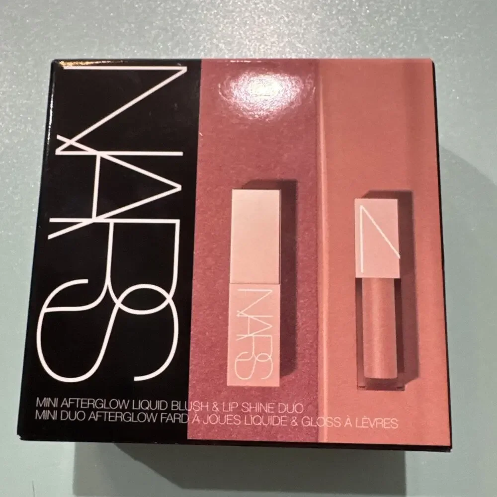 NARS Mini Afterglow Liquid Blush & Lip Shine Duo NEW Travel Sizes 0.11 oz